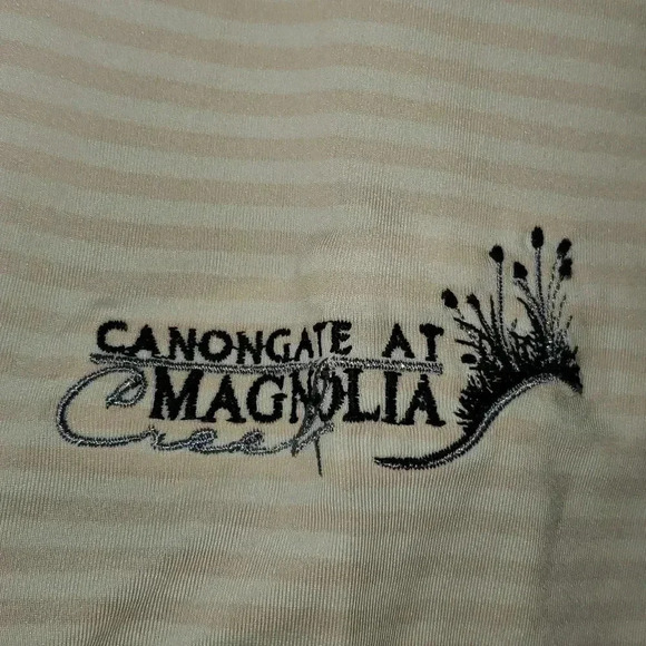 Foot Joy Athletic Fit Orange White Stripe Performance Golf Apparel Size L - Picture 3 of 8